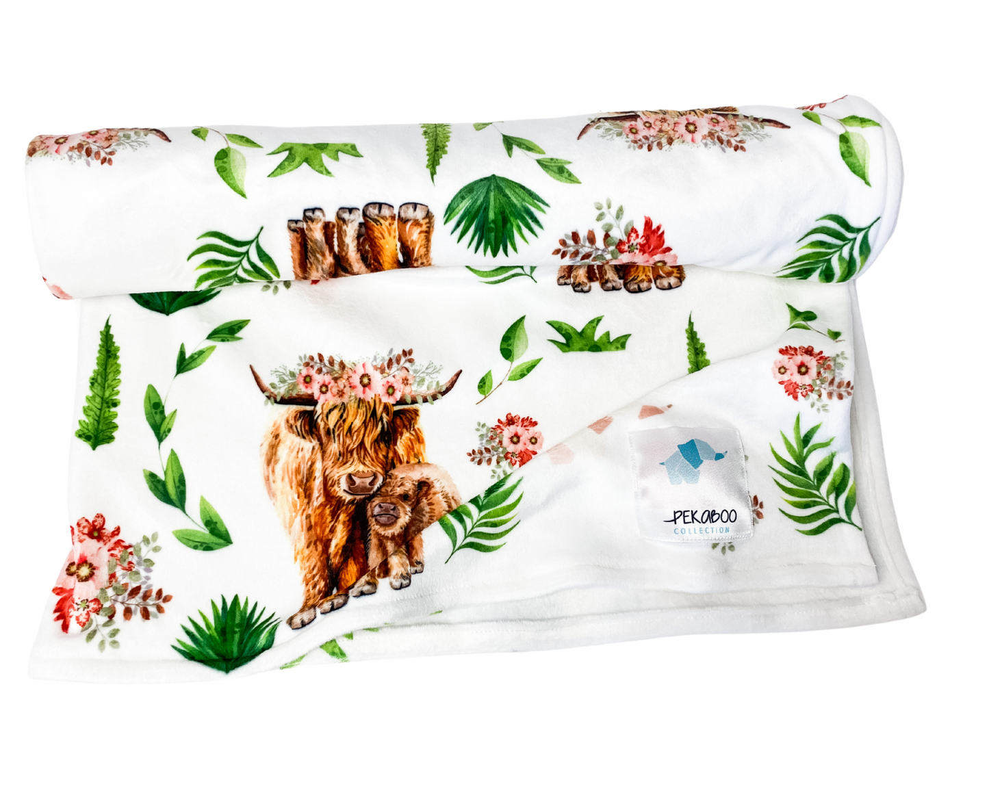 Couverture magiks - Vaches highland blanc