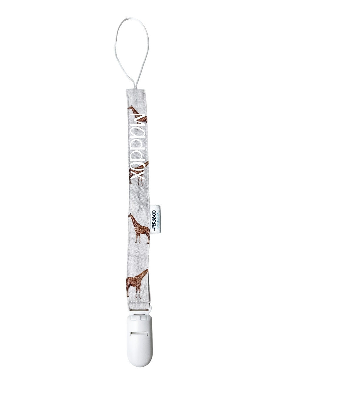 Attache-suce personnalisé - Girafine (Blanc)